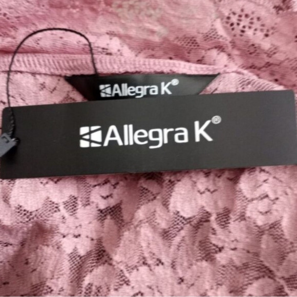 Allegra K Pink Lace Bolero Shrug SZ.L NWT. - Picture 6 of 7